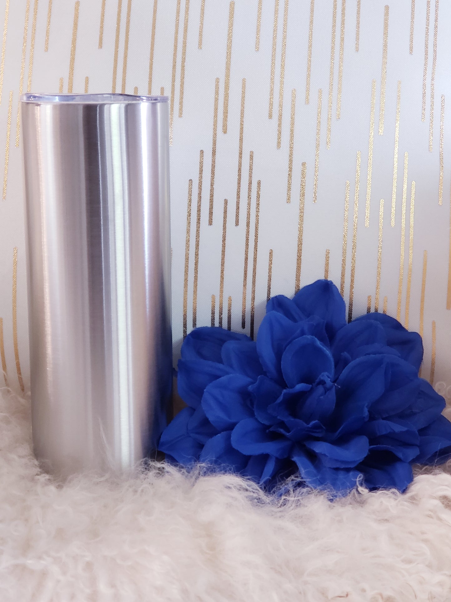 20 Oz Skinny Tumbler with Sliding Lid and Straw